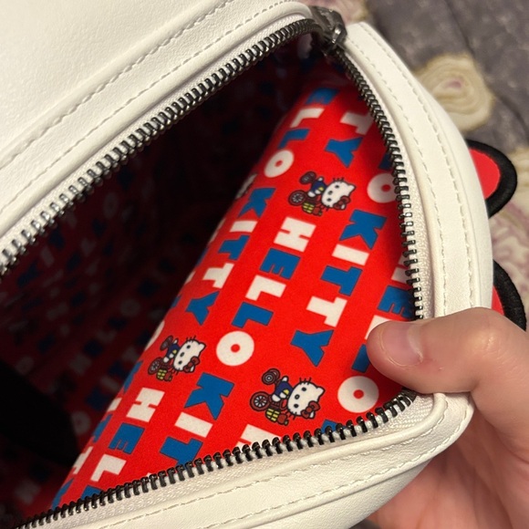 Sanrio Hello Kitty Kids Backpack - White, Blue, Red - Picture 3 of 3